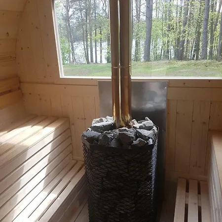 Agro Breza Dom Z Kominkiem 80 Metrow Od Jeziora - Sauna, Balia Ogrodowa Lipusz Esterno foto